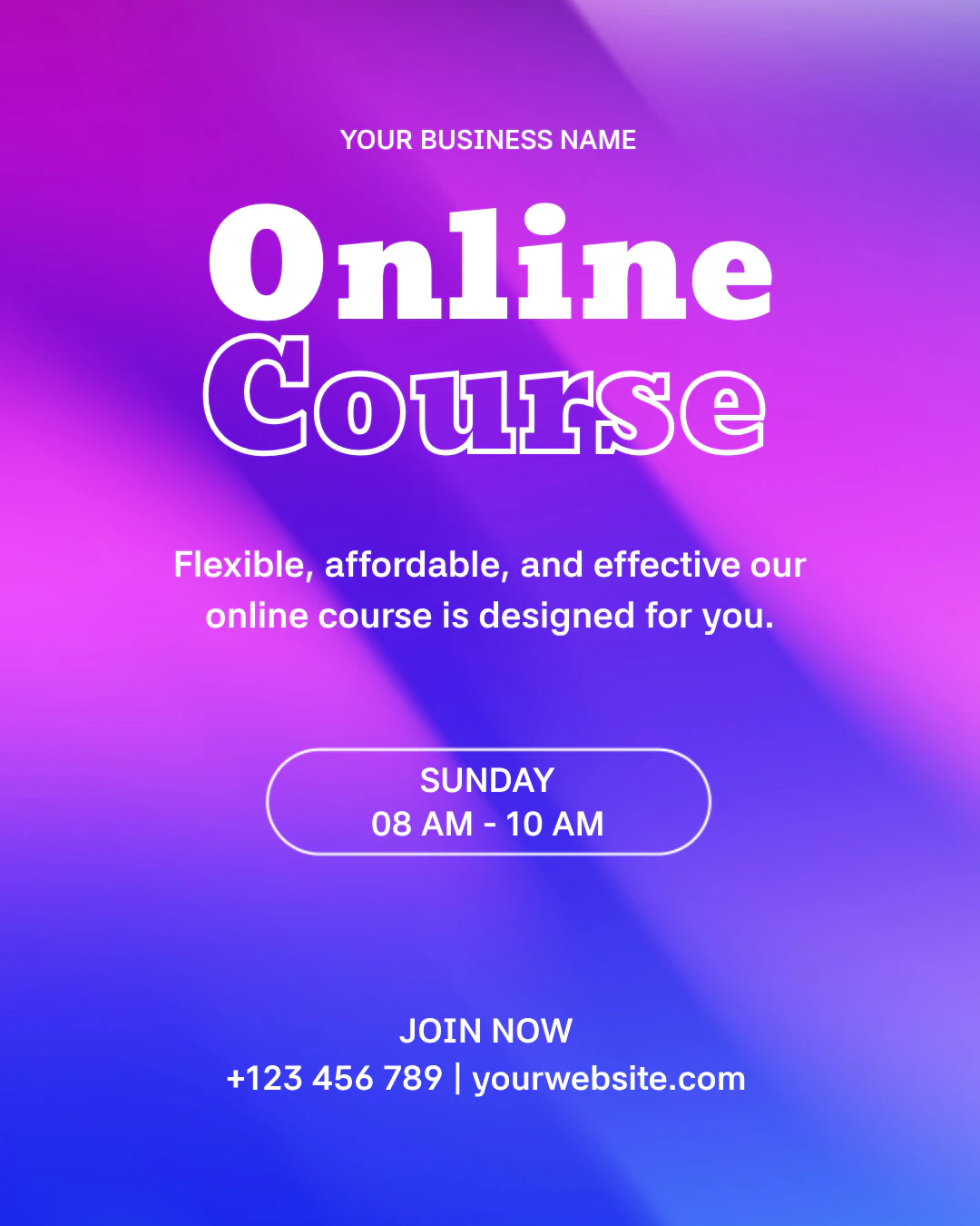 Professional Gradient Online Course Instagram Post Ad