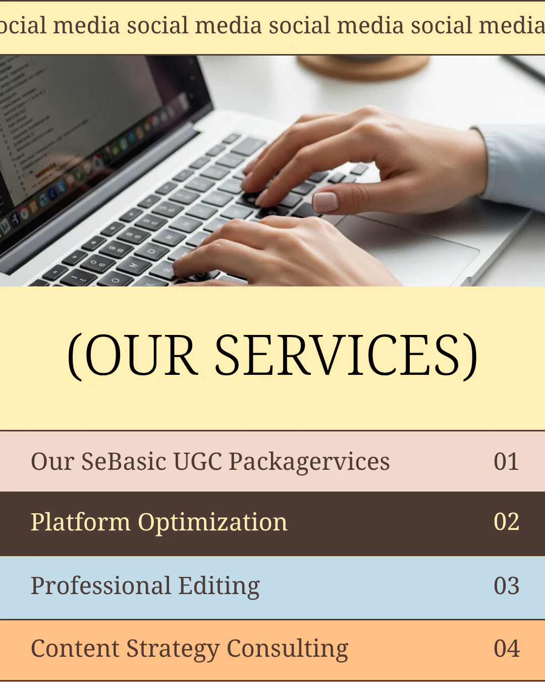 Colorful Modern Our Services Instagram Post Ad