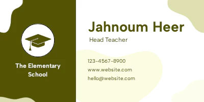 Bold Professional School Teacher Email Signature
