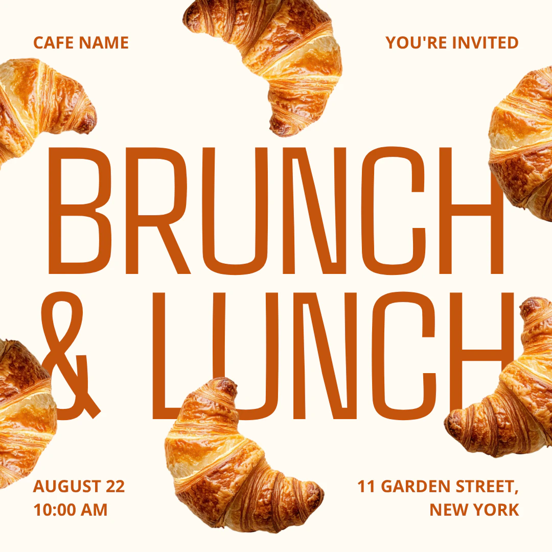 Croissant Cafe Brunch Promotional Instagram Post