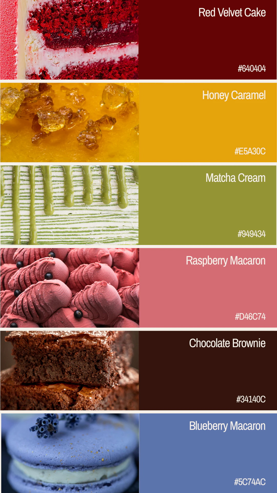 Colorful Cafe Desserts - Mood Board Portrait