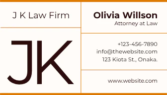 Modern Minimal Lawfirm Business Card Landscape