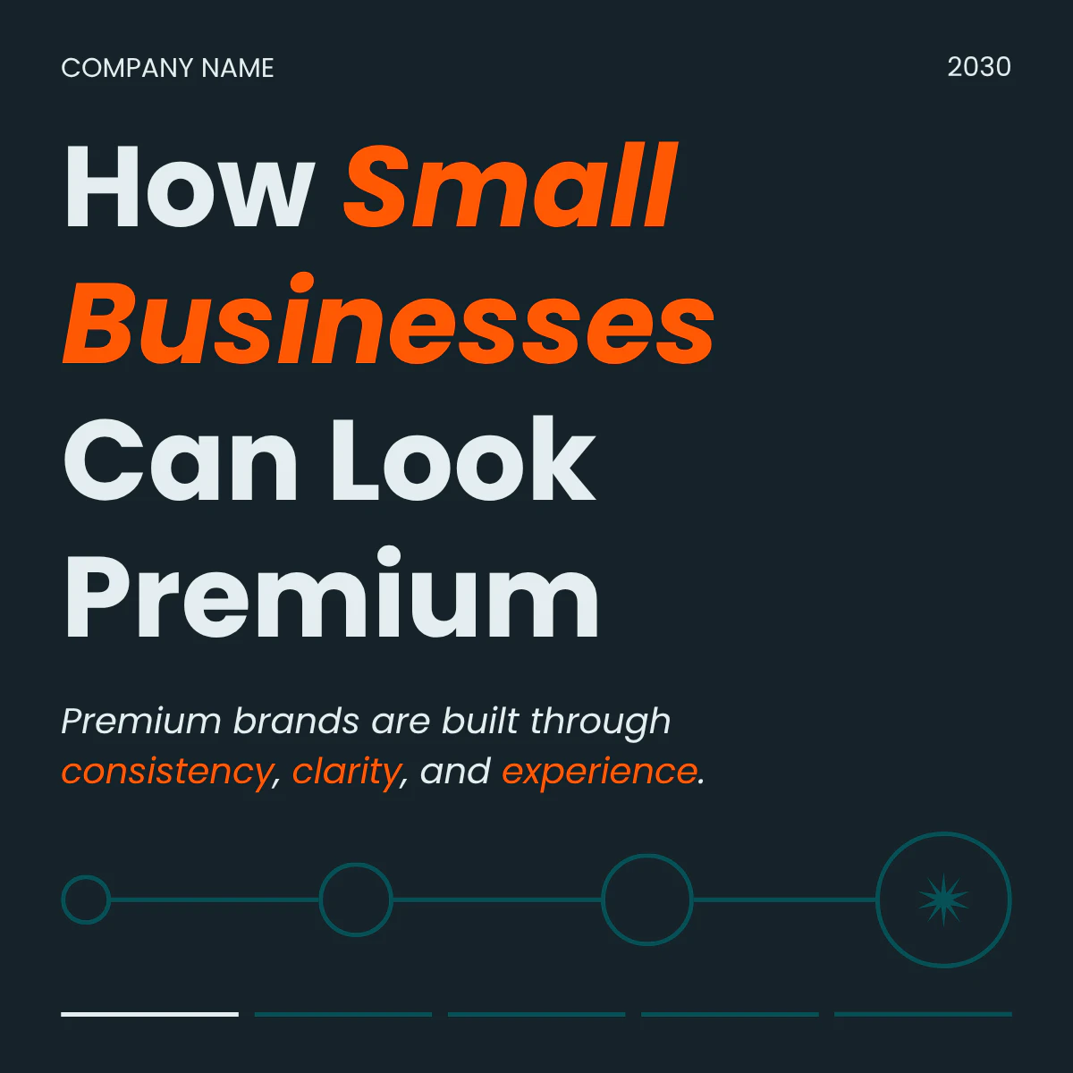 Navy Bold Small Businesses Tips Linkedin Carousel Post