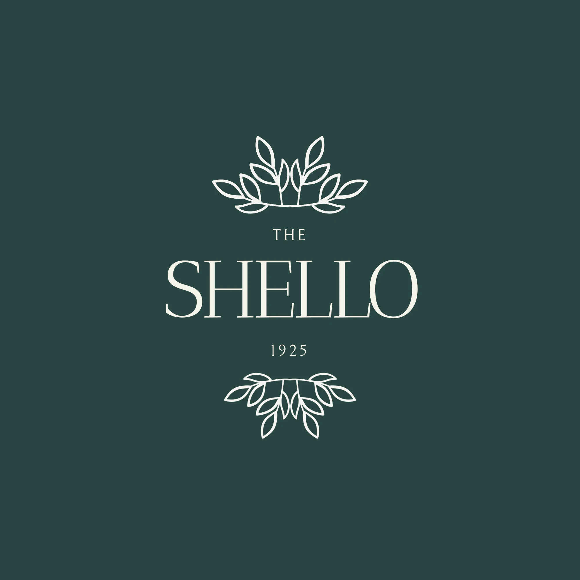Dark Green and Cream Minimal and Elegant Hotel and Spa Logo
