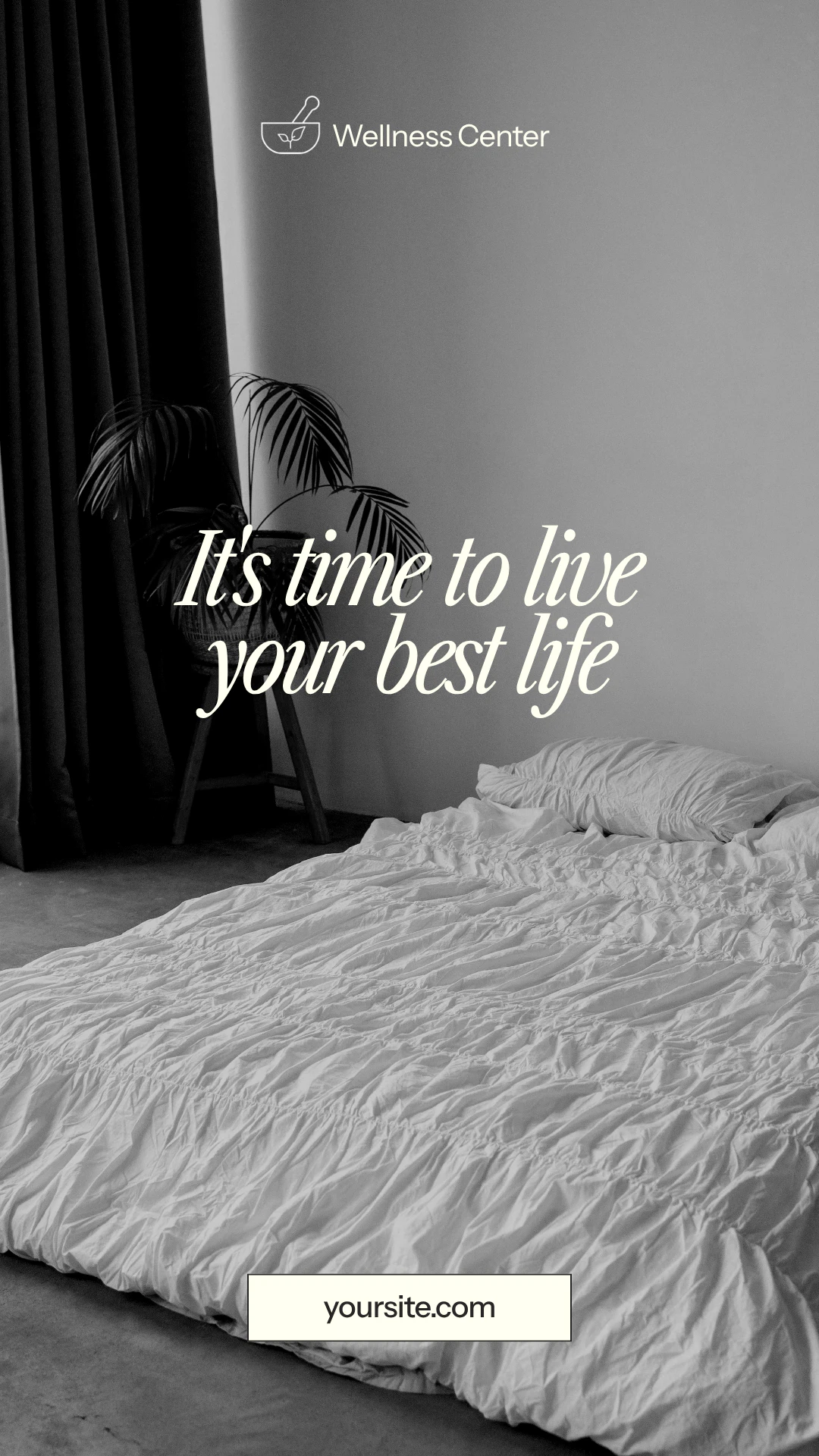 Black and White Aesthetic Wellness Facebook Story