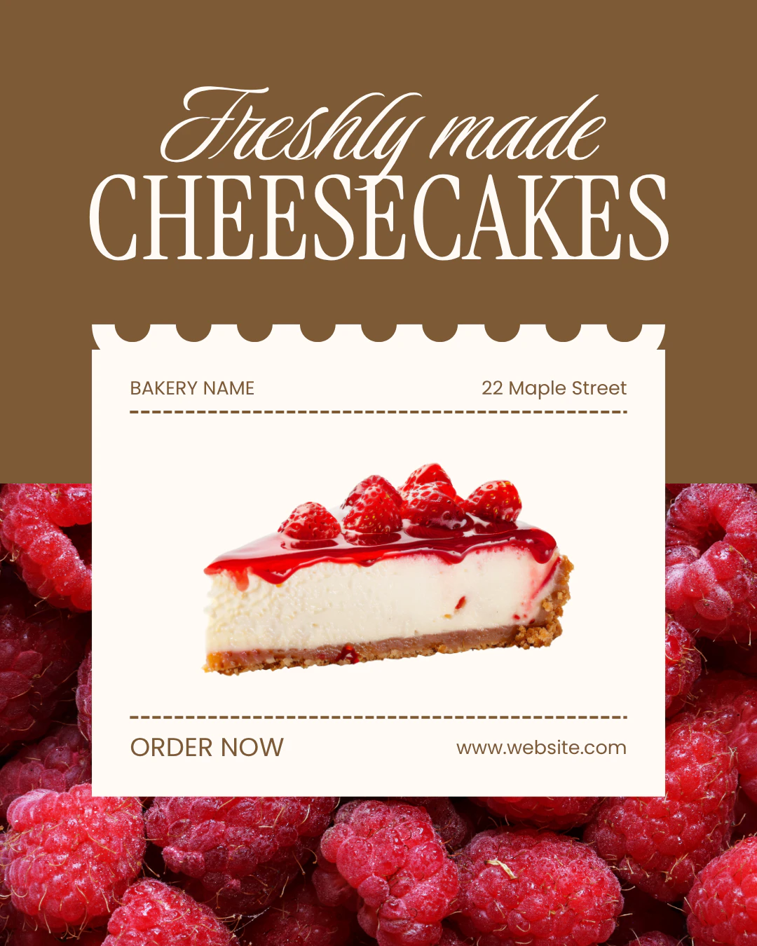 Warm Bakery Cheesecake Promo Instagram Post