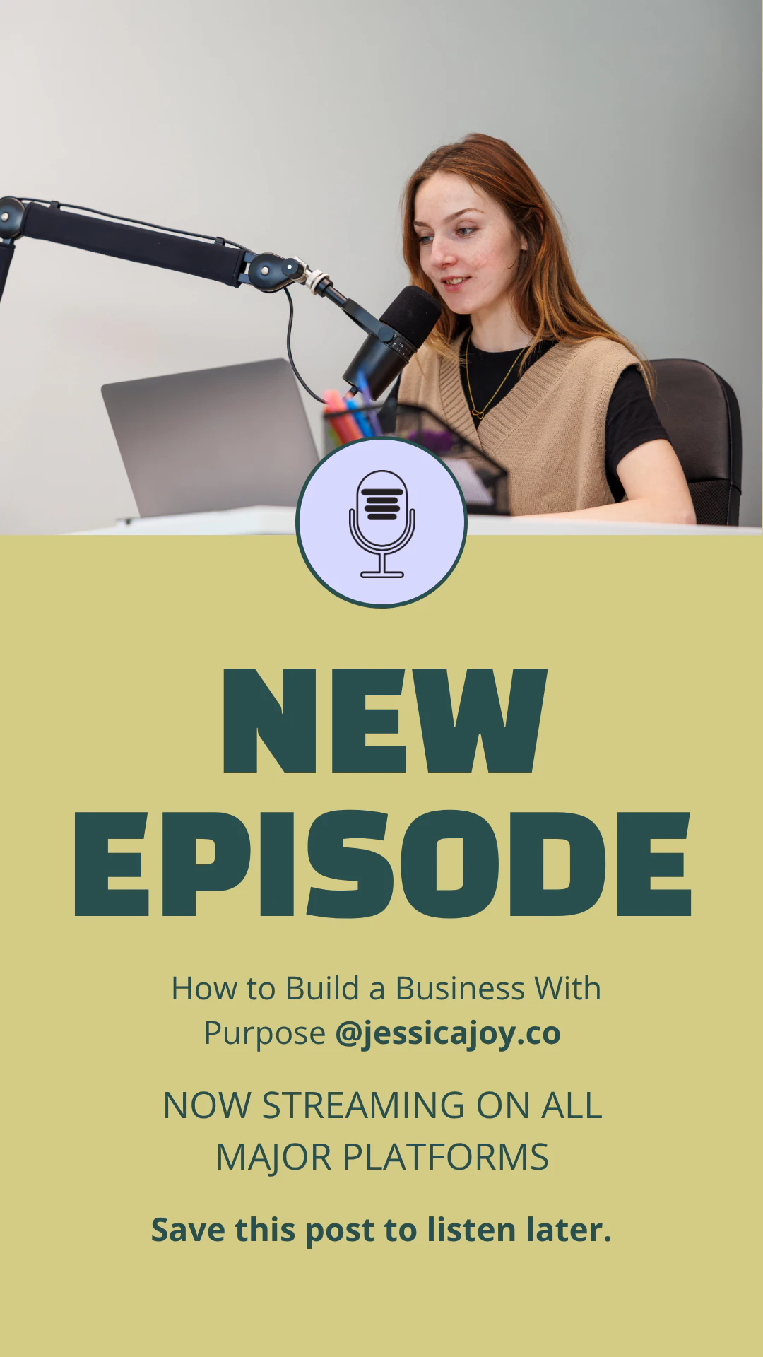 Bold and Simple Modern Podcast Instagram Story Ad