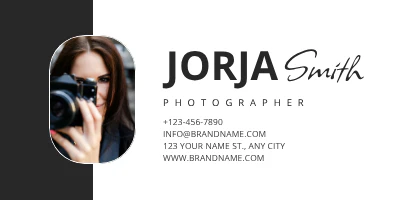 Charcoal and White Minimal and Modern Photographer Email Signature