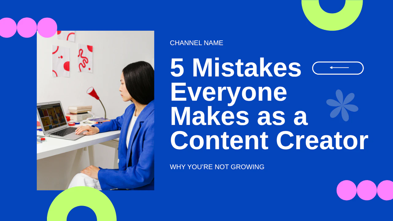 Colorful Modern Professional Content Creator Tips Youtube Thumbnail