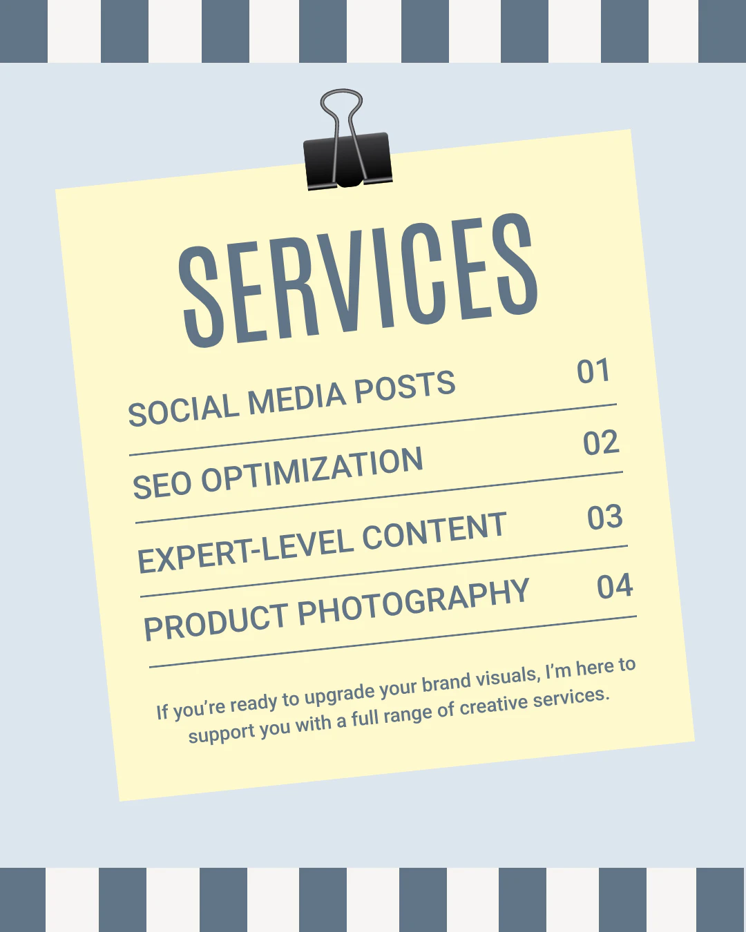 Pastel Creative and Professional Our Services Instagram Post Ad