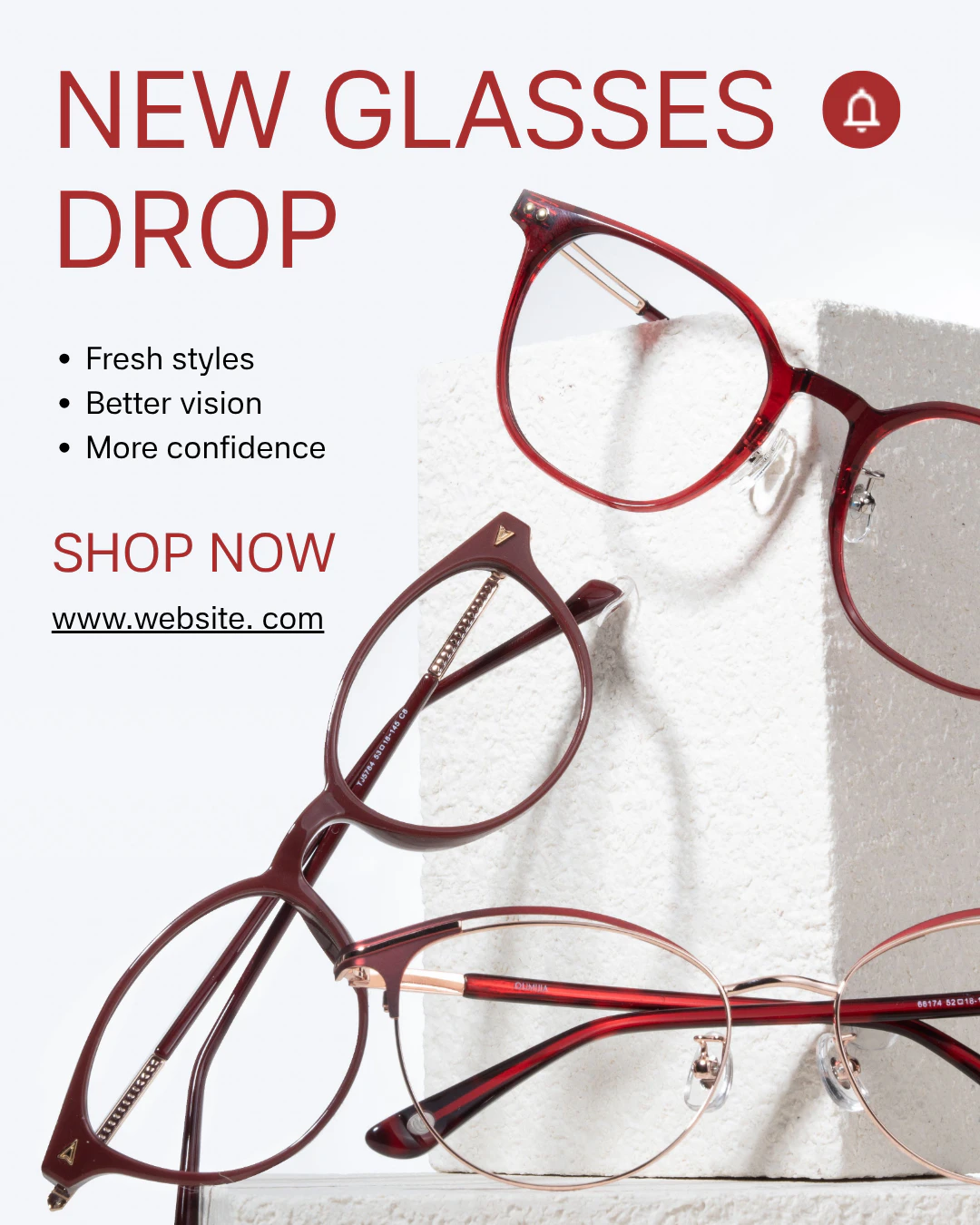 Modern Clean Eyewear Collection Promotional Instagram Post