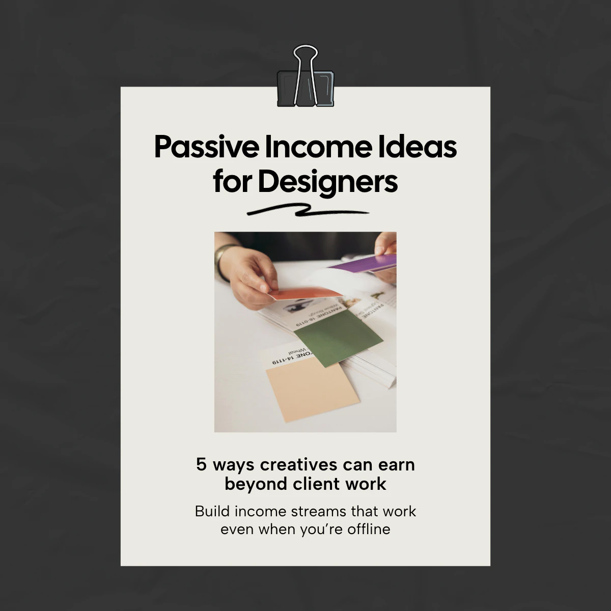 Grey Modern Passive Income Ideas Linkedin Carousel Post