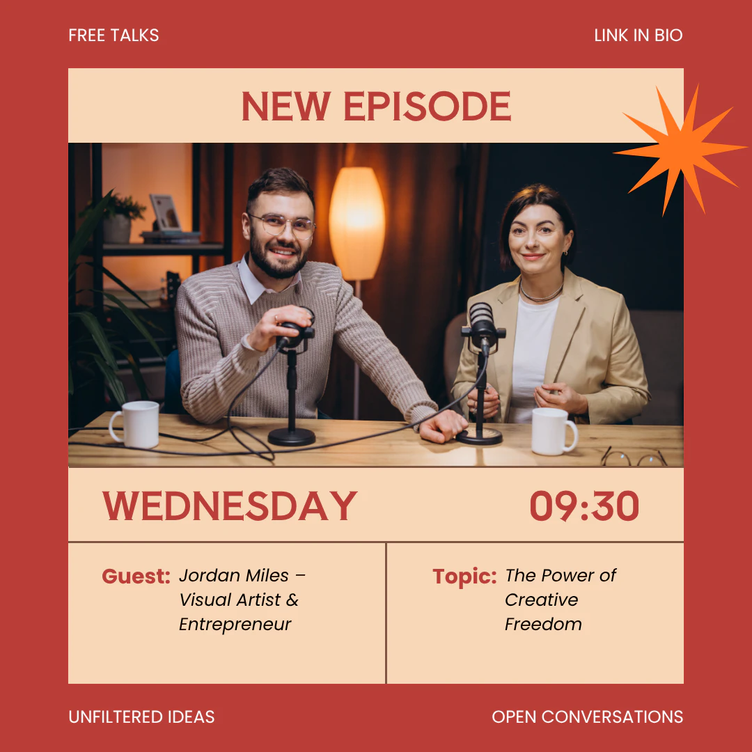 Red Modern Podcast New Episode Instagram Feed Ad