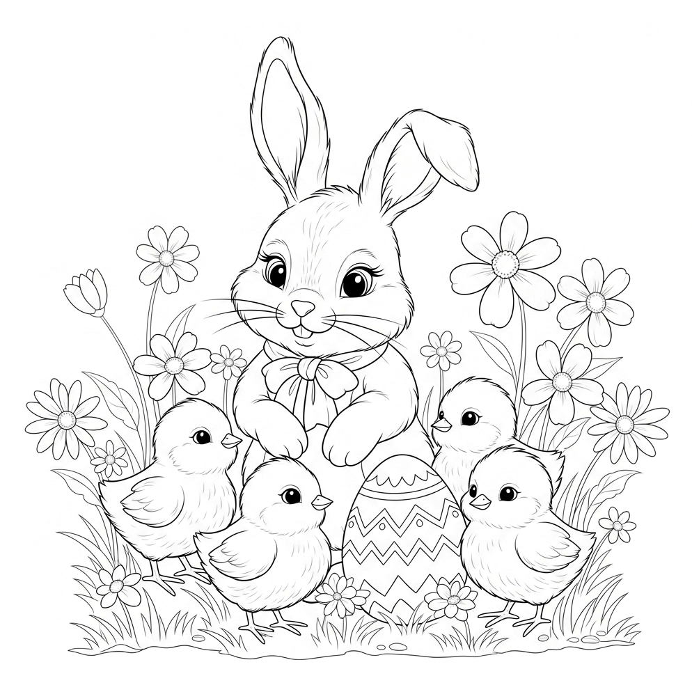 Ausmalbild Ostern
