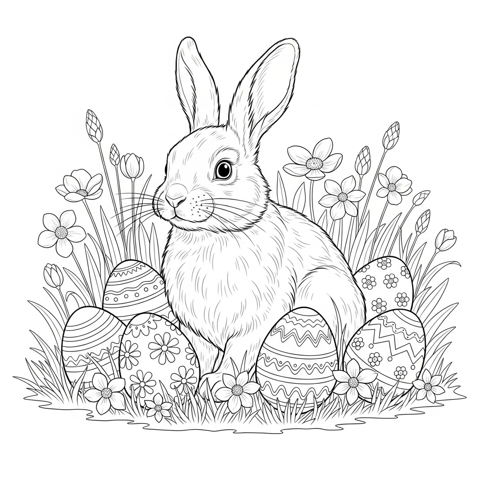 Ausmalbild Ostern