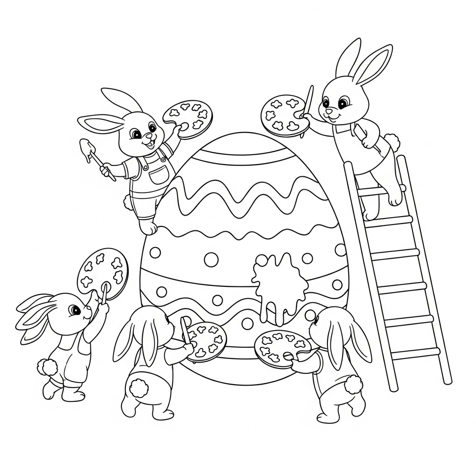 Ausmalbild Ostern