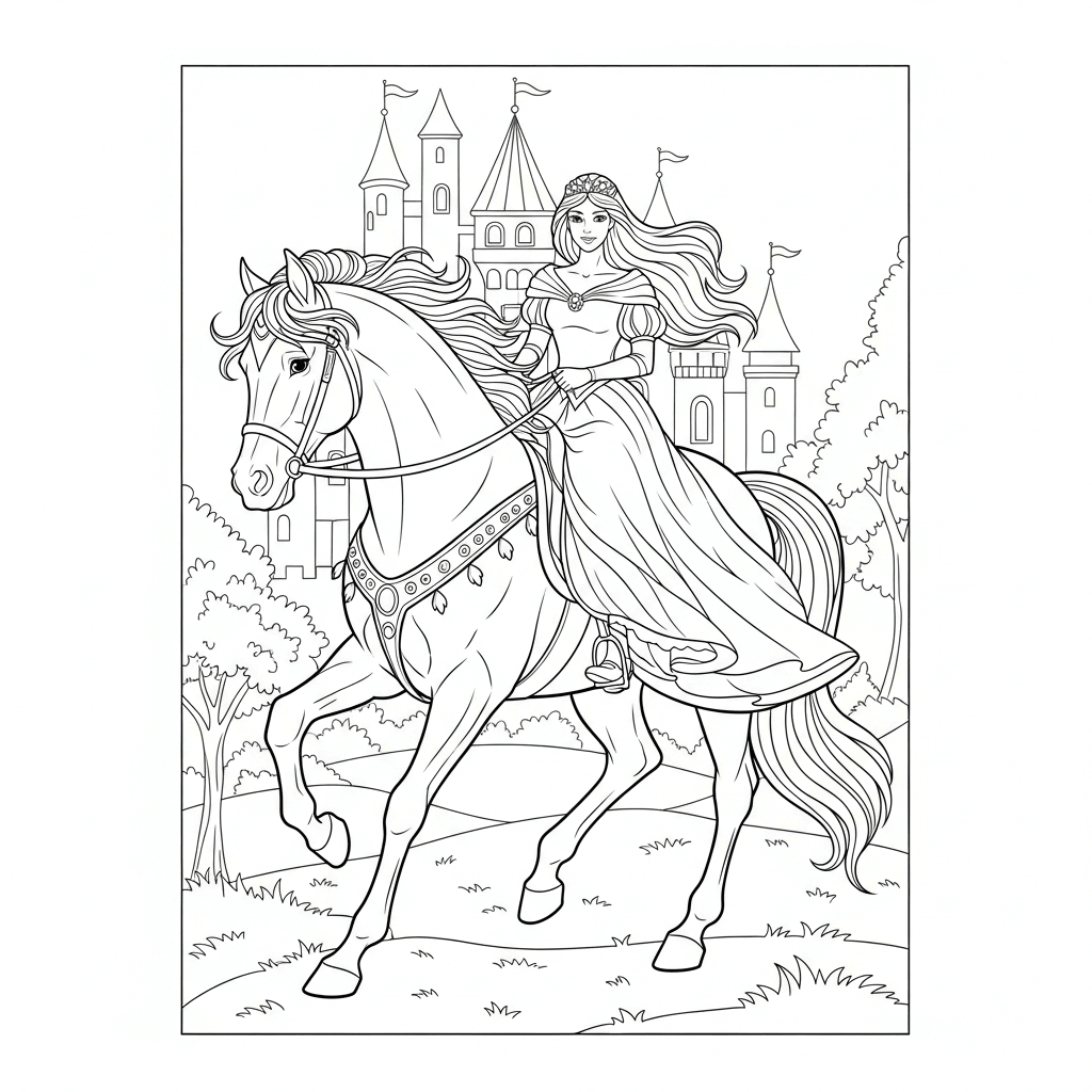 coloriage princesse