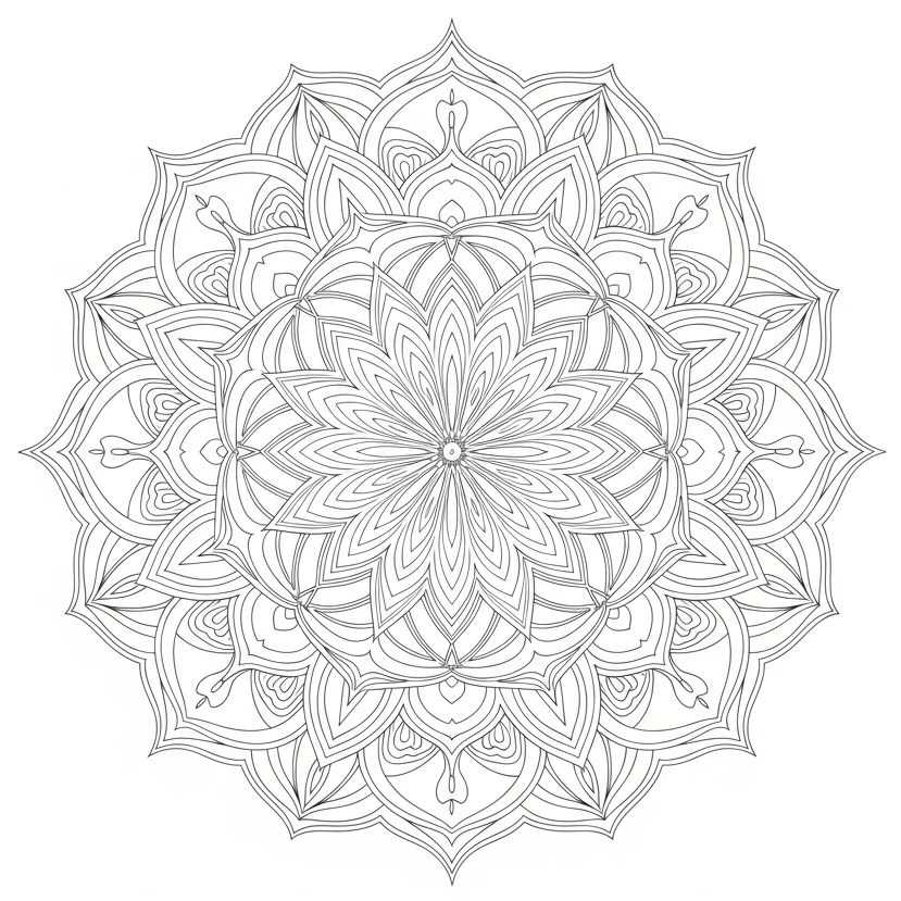 Mandala-Ausmalbild
