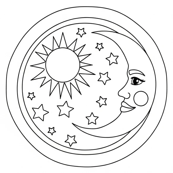 Mandala-Ausmalbild