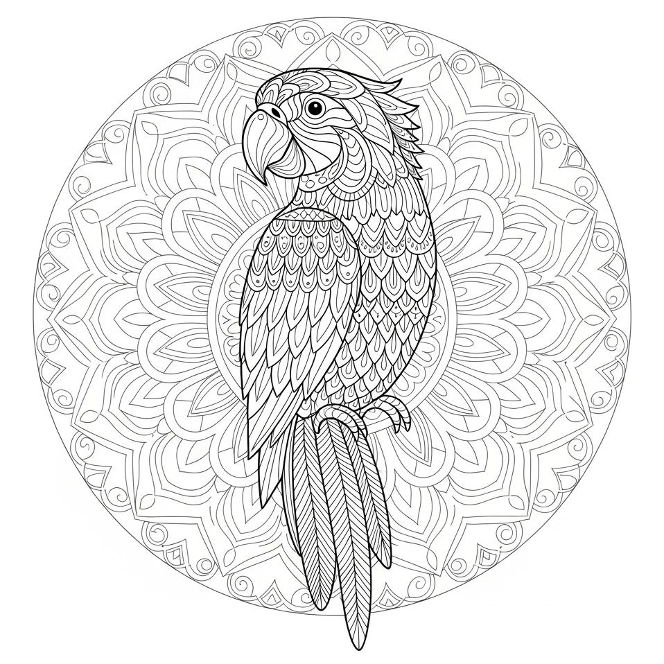 Mandala-Ausmalbild